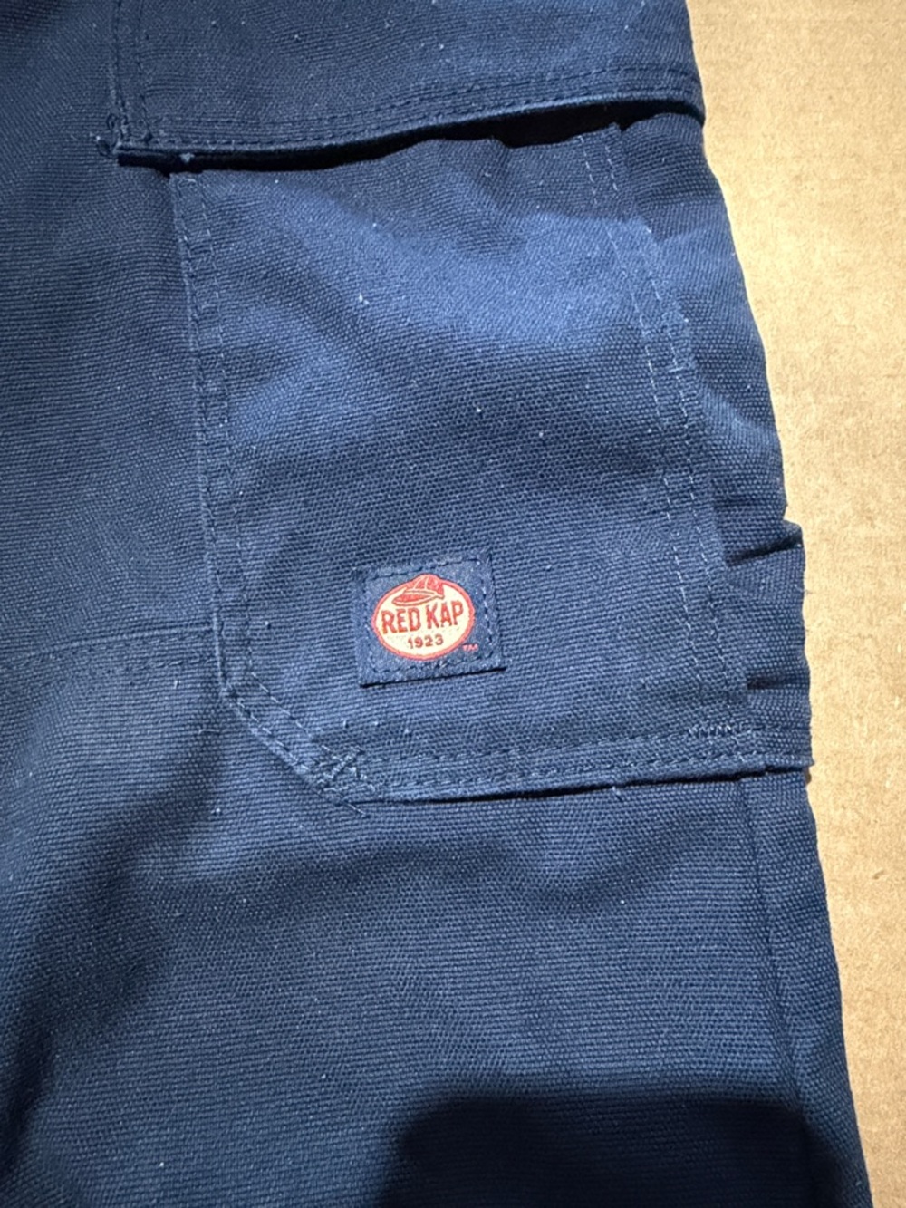 Men's Navy Cargo Work Pants with Utility Pockets - Picture 2 of 4